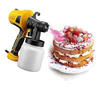 Pistolet pulvérisateur électrique for desserts,machine de sablage multifonction for la cuisson du chocolat,réglage 500 W/forte dissipation thermique,kit de décoration de gâteaux,for gâteaux,décoration