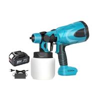 Pistolet pulvérisateur électrique sans fil 800 ml Pulvérisateur de peinture domestique Contrôle du débit Aérographe Pulvérisation facile Nettoyage for batterie 18 V(One Big Battery)