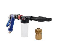Pistolet pulvérisateur haute pression NUZAMAS, pulvérisateur à mousse, réglable, lavage de voiture 2en1, Foamaster, nettoyage de voiture, tuyau de lavage, bouteille de mousse, adaptateur rapide-bleu