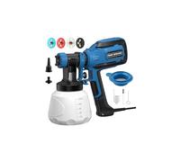 Pistolet pulvérisateur HVLP avec joints de nettoyage et de soufflage, 4 tailles de buses et 3 modes de pulvérisation, facile à nettoyer, pour meubles, armoires, terrasses, murs, portes, projets de