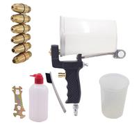 Pistolet pulvérisateur pneumatique avec 6 buses, tasse de 1000 ml, débit d'air réglable, pulvérisateur portatif pour rénovation domestique et industrielle, projets de bricolage