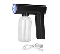 Pistolet Pulvérisateur Portatif Multifonctionnel D'atomiseur De Brume électrique,Pulvérisateur Brumisateur électrostatique avec Lumière Bleue sans Fil pour Maison Chambre Bureau L'école Jardin(Noir)