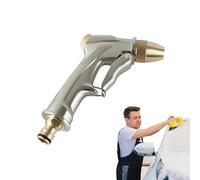 Pistolet Pulvérisateur Pour Tuyau D'arrosage - Buse Entièrement En Laiton | Pistolet À Eau En Métal Robuste, 8 Modèles De Pulvérisation - Buse De Tuyau D'arrosage - Arrosage Des Pelouses Et Des Jardin