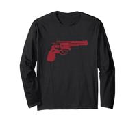 Pistolet Rouge Colt 45 Cool Clock Revolver Heart y2k Manche Longue