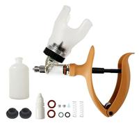 Pistolet Seringue pour Animaux D'éLevage, Injecteur VéTéRinaire De PréCision à Dosage Continu RéGlable, Auto-Dosage De Vaccins avec Adaptateur pour Flacon(Oil-A/2ml/A)