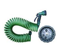 Jardibric – Tuyau d'arrosage serpentin souple en PU 15 m – Résistant, pour arrosage précis