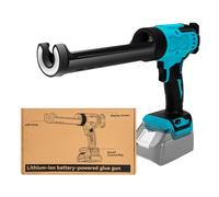 Pistolet Silicone Compatible avec Makita 18V Batterie, Pistolet Silicone 300ml avec 6 Vitesses Réglables & Système Anti-Goutte avec Lumière LED pour Rénovation, Vitres et Scellage (sans Batterie)