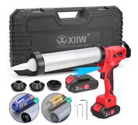 Pistolet Silicone électrique 500W 7840N 6 Vitesses LED avec 2 batteries 21V