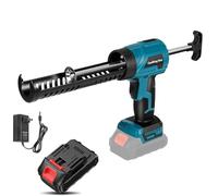 Pistolet Silicone Electrique pour Makita 18V, Pistolet à Sceller sans Fil avec 4 Vitesses Réglables,Pistolet à cartouche electrique 300ML, Pistolet Silicone pour Sceller, Remplir (1× Batterie)