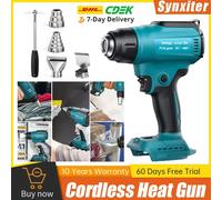 Pistolet thermique électrique sans fil, température réglable, thermorétractable, avec 4 buses, outil électrique pour batterie Makita pour DEWALT 18V For Makita