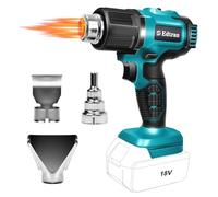 Pistolet thermique sans fil compatible avec batterie Makita 18 V Volt LXT, 3 buses, 2 réglages de température maximum 500 °C pour travaux manuels, tube rétractable, résine et décoration (sans