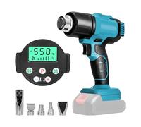 Pistolet thermique sans fil pour batterie Makita 18 V LXT avec 5 buses de fixation, pistolet thermique 400 W 500 °C pour travaux manuels, tube thermorétractable, résine et décoration (sans batterie