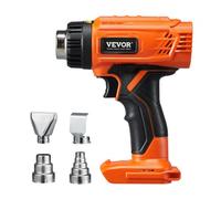 Pistolet thermique sans fil VEVOR, pistolet à air chaud compatible avec les batteries au lithium DEWALT 20 V, pistolet thermorétractable max 1022 ℉ avec lumière LED, 6 températures et 4 buses, idéal p
