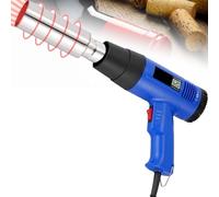 Pistolet thermorétractable for capsules de vin en PVC, 1600 W, 50 mm, machine à sceller les enveloppes de bouteilles de vin, écran LCD et contrôle de température 40-600 ℃, deux vitesses, for emballage