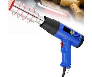 Pistolet thermorétractable for capsules de vin en PVC, 1600 W, 50 mm, machine à sceller les enveloppes de bouteilles de vin, écran LCD et contrôle de température 40-600 ℃, deux vitesses, for emballage