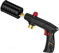 Pistolet torche au propane, 1 800 °C puissant avec verrou de sécurité, chalumeau portable, pour la maison et l'extérieur pour grill, sous vidéo, barbecue, allume-feu de camp, soudure (réservoir non