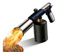 Pistolet torche au propane avec feu One-Touch Max, lanceur de flamme avec verrouillage de sécurité, torche de cuisson pour barbecue, feu de camp, charbon de bois à souder bleu (réservoir de propane