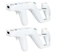 Pistolet Zapper TNP pour Nintendo Wii Manette Blaster sans fil Wiimote, Liens manette Nunchuk pour jeux de tir sportifs Blanc Léger