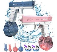 Pistolets à eau électriques pour Adultes et Enfants - Pistolet à Eau Automatique Puissant - Portée Jusqu' à 32 Pieds - 434 CC + 58 CC - Grande Capacité - Jouet de Fête d'été de Plage-Grande Capacité