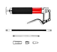 Pistolets graisseurs manuels 120 pour des tâches de, Red | Tête en alliage moulé sous pression et manchon en caoutchouc texturé, position du levier à la main, contrôle direct