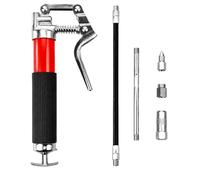 Pistolets graisseurs manuels 120 pour des tâches de, S | Tête en alliage moulé sous pression et manchon en caoutchouc texturé, position du levier à la main, contrôle direct