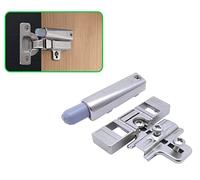 Piston Amortisseur Décélérateur pour portes, ralentit la course finale des portes, Smove SALICE. (Adaptateur pour charnière cou 0 et base acier, porte 2 charnières)