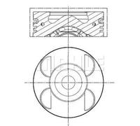 Piston de moteur 001 PI 00105 000 MAHLE pour MERCEDES-BENZ SPRINTER 3-t Fourgon