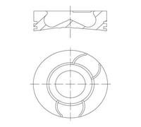 Piston de moteur 021 PI 00123 000 MAHLE pour DACIA NISSAN RENAULT RENAULT TRUCKS