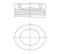 Piston de moteur 028 PI 00155 001 MAHLE pour VW MAN