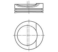 Piston de moteur 034 89 00 MAHLE pour AUDI 100 C3 A trois volumes COUPE B3 90 B3