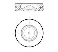 Piston de moteur 081 PI 00119 002 MAHLE