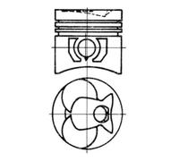 Piston de moteur 93444630 KOLBENSCHMIDT pour MERCEDES-BENZ PUCH