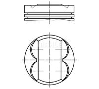 Piston de moteur anodisé 011 PI 00105 002 MAHLE pour CHEVROLET OPEL