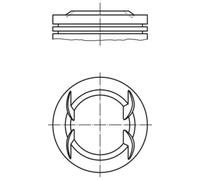 Piston de moteur anodisé 011 PI 00111 000 MAHLE pour CHEVROLET OPEL
