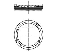 Piston de moteur anodisé 011 PI 00112 002 MAHLE pour OPEL CHEVROLET