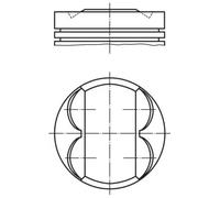 Piston de moteur anodisé 011 PI 00113 000 MAHLE pour OPEL CHEVROLET