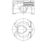 Piston de moteur anodisé 013 PI 00149 002 MAHLE