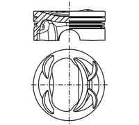 Piston de moteur anodisé 039 PI 00129 000 MAHLE pour PEUGEOT CITROËN DS OPEL