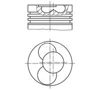 Piston de moteur pour cylindre 3 revêtu 028 21 00 MAHLE pour VW TOUAREG