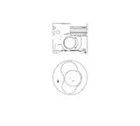 Piston de moteur pour cylindres 1-2 41091600 KOLBENSCHMIDT pour VW MULTIVAN T5