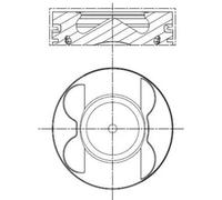 Piston de moteur pour cylindres 1-3 001 PI 00106 000 MAHLE pour MERCEDES-BENZ