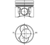 Piston de moteur pour cylindres 3-4 40422610 KOLBENSCHMIDT pour SEAT VW AUDI