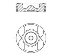 Piston de moteur revêtu 001 PI 00177 001 MAHLE pour MERCEDES-BENZ VIANO