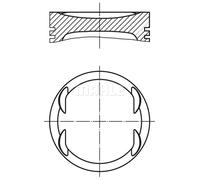 Piston de moteur revêtu 004 08 00 MAHLE pour MERCEDES-BENZ CLASSE E CLK CLASSE C