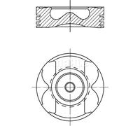 Piston de moteur revêtu 004 59 00 MAHLE pour MERCEDES-BENZ CLK