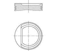 Piston de moteur revêtu 030 71 02 MAHLE pour VW SKODA