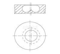 Mahle Original Piston de moteur 081 PI 00123 000 revêtu pour BMW MINI