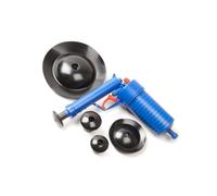 Piston de Pompe à Haute Pression pour Lavabo et Évier, Quatre Ventouses | Abs et Caoutchouc, Bleu, Usage Répété, Lavable, Opération Simple, pour Débouchage de Canalisation