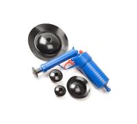 Piston de Pompe à Toilettes Haute Pression, Débouchage | Quatre Ventouses, Abs et Caoutchouc, Bleu, pour Siphon de Sol et Baignoire, Réutilisable