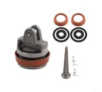 Piston de rechange pour pompe à main de type 75 avec valve de passage et kit de boulons, kit de réparation complet en fonte et cuir synthétique pour pompes de jardin, fontaine et eau Orange/noir